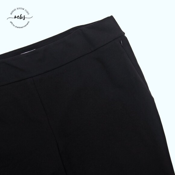 NWOT Korye Casual High Waist Hidden Pockets Wide Ankle Pants Black Women 2X - Picture 4 of 7